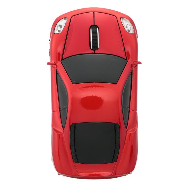 Wireless Car Design Mouse: 1000 DPI Optical Sensor, Comfortable Touch, 3 Buttons With LED Light, Battery Powered, Plug And Play - 10 Meters Range For Home Office PC Laptop - Image 4