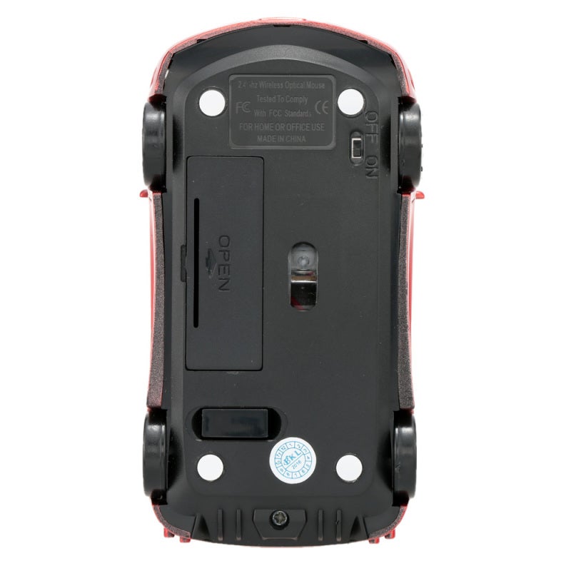 Wireless Car Design Mouse: 1000 DPI Optical Sensor, Comfortable Touch, 3 Buttons With LED Light, Battery Powered, Plug And Play - 10 Meters Range For Home Office PC Laptop - Image 2