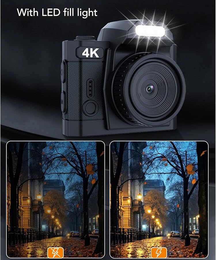 Fockety 64MP 4K Digital Keychain Camera 1.54 Inch HD Display 30Grams Black - Image 4