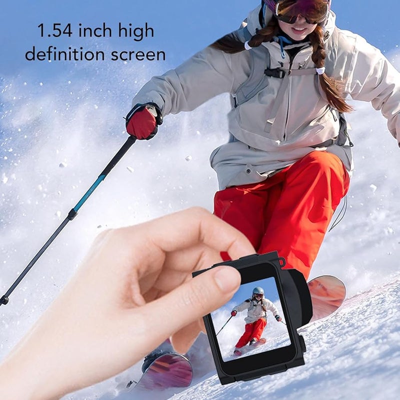 Fockety 64MP 4K Digital Keychain Camera 1.54 Inch HD Display 30Grams Black - Image 3