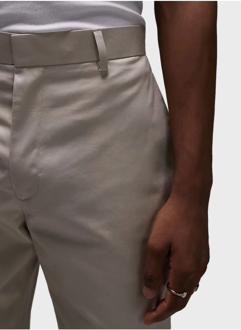 TOPMAN Smart Straight Leg Compact Cotton Trouser