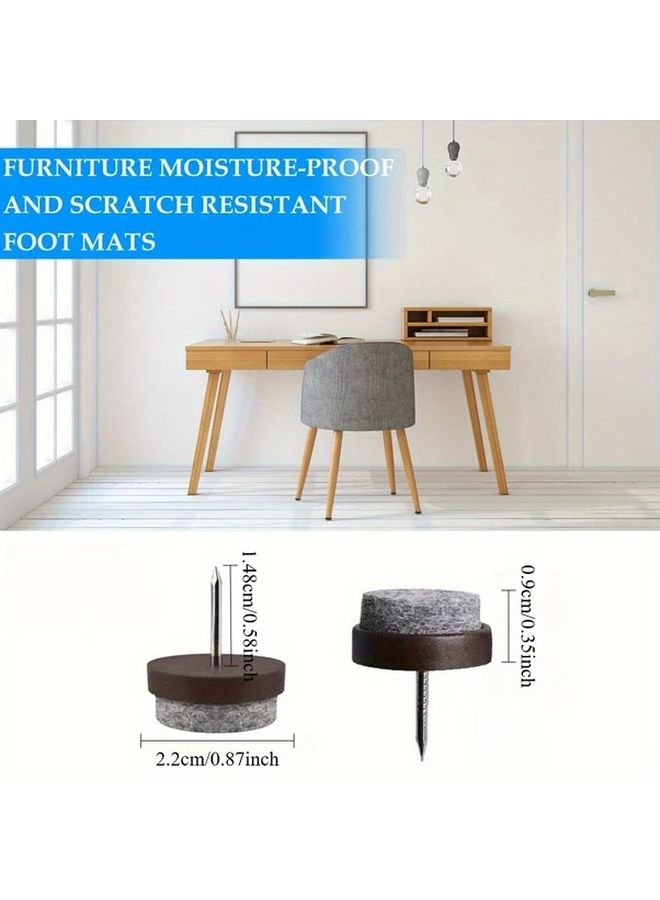38 White Felt Furniture Leg Protectors with Nails Heavy Duty No Scratch Pads - Image 4