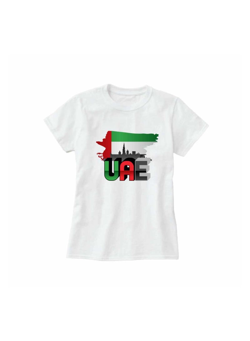 UAE Celebration T-Shirt For Women-Printed Design Short Sleeve Top Tee For Celebrations Day,School Events,&Holidays-Comfortable And Stylish T-Shirt  - Image 3