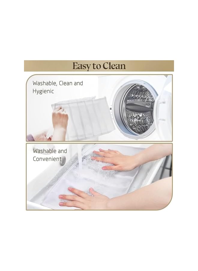Green Tiger Clothes Drawer Organizers, 4 Pcs Foldable Washable Wardrobe Clothes Organizer, Portable 7 Grids Clothes Drawer Mesh Separation Box, Compartment Storage Box for Underwear and Jeans - Image 3