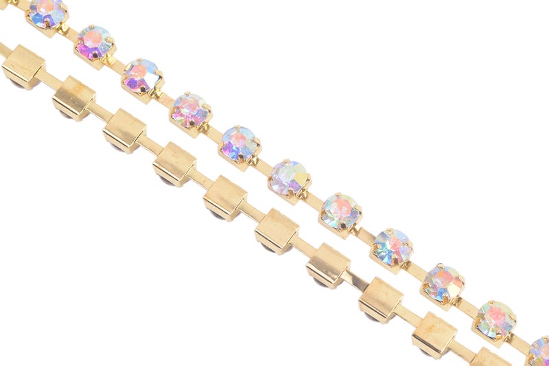 Kaoyoo 5 Yards 6Mm Crystal Rhinestone Close Chain Trim For Sewing Crafts Diy Decoration - Image 2