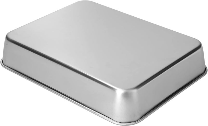 Roasting Pan, Meatloaf Pan With Drain Tray With Rack Rectangular Roaster Stainless Steel Roasting Pan With Rack for Cooking Baking (23.5 * 17.5 * 5CM) - Image 2