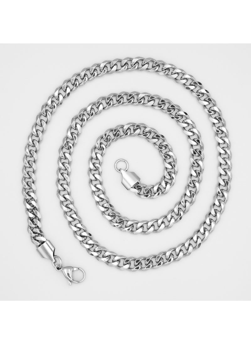 mjuhurat - Stainless silver chain 7 mm 65 cm - Image 1