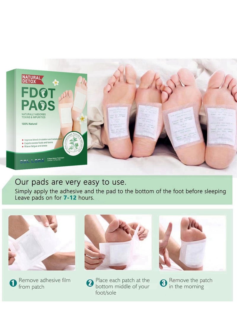 SOL LORA 10-Piece Cleansing Detox Foot Patches - Image 2