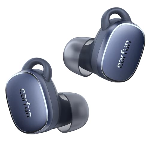 EarFun Free Pro 3 Noise Cancellation Earbuds, Hi-Res Audio Wireless Certification, Snapdragon Sound, Qualcomm aptX™Adaptive, 6 Mics ENC, Cozy Fit TWS Earbuds Bluetooth Wireless, Multipoint, Navy Blue - Image 1