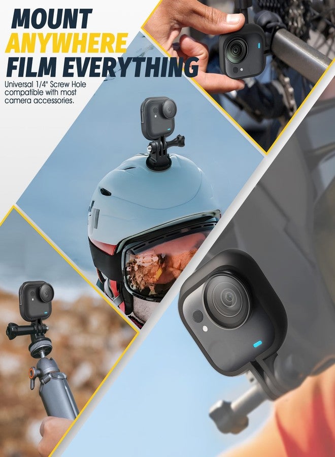 سكويشي واقي عدسة، إطار حماية لجسم كاميرا Insta360 GO Ultra، متوافق مع كاميرات الحركة للرياضات الخارجية وتصوير الفيديو أثناء السفر - Image 2