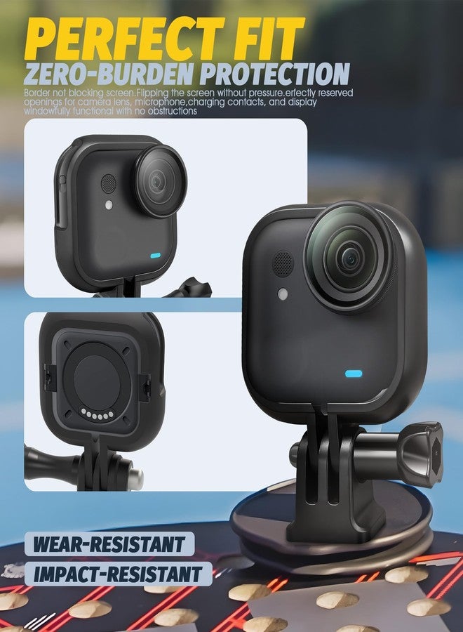 سكويشي واقي عدسة، إطار حماية لجسم كاميرا Insta360 GO Ultra، متوافق مع كاميرات الحركة للرياضات الخارجية وتصوير الفيديو أثناء السفر - Image 3