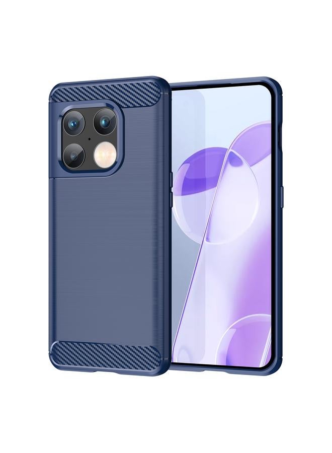 S-TOP Case For OnePlus 10 Pro 5G Brushed Texture Carbon Fiber TPU Phone Case - Image 1