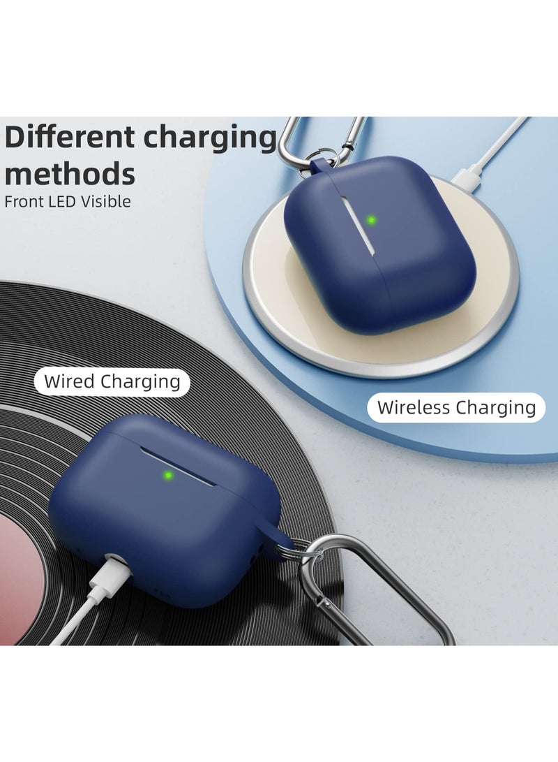 أنيوغرو حافظة سيليكون Anyong Airpods Pro 2، غطاء واقي ناعم مع قلم تنظيف، مقاوم للخدش والانزلاق، مصباح LED أمامي مرئي لأجهزة Apple Airpods Pro 2 Generation (2022) - Image 4