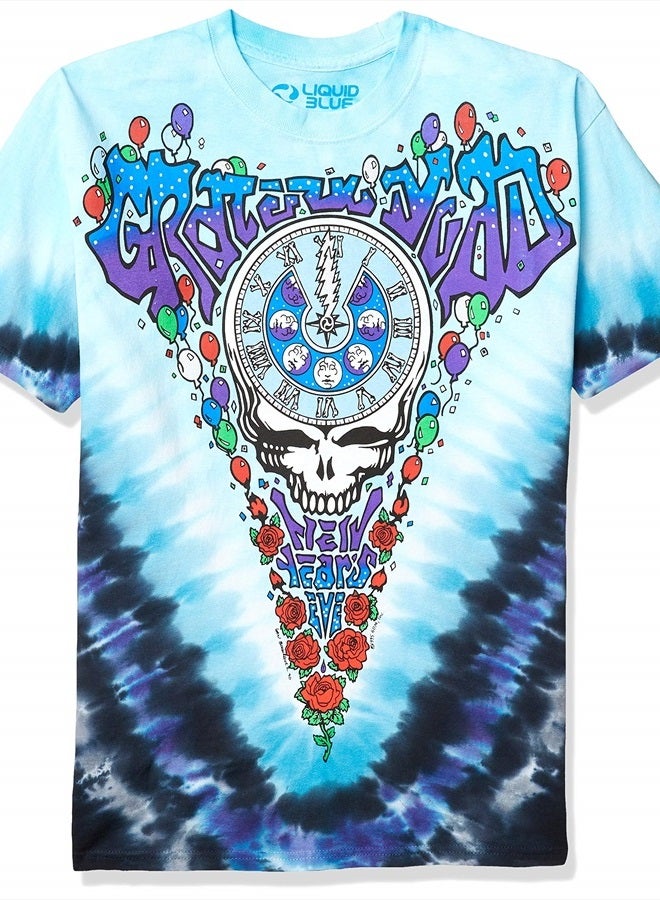 Liquid Blue Men's Midnight Hour T-Shirt, Tie Dye, Medium - Image 1