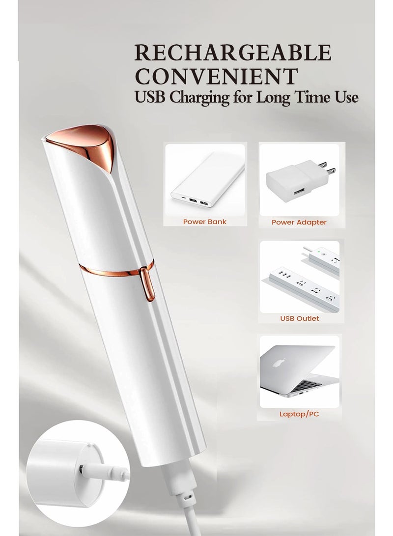 Facial Hair Removal for Women, Electric Painless Rechargeable Facial Hair Remover for Face, Lip, Chin - Image 3