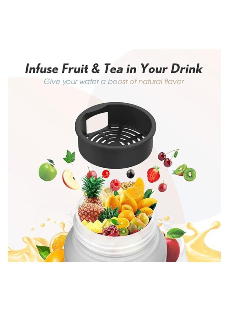 S2C Motivational Water Bottle 1l Water Bottle for Kids School Water Bottles With Straw Leak Proof Water Bottle With Time Marker For Sport, School, Gym, Office (GRADIENT GREY) - Image 3