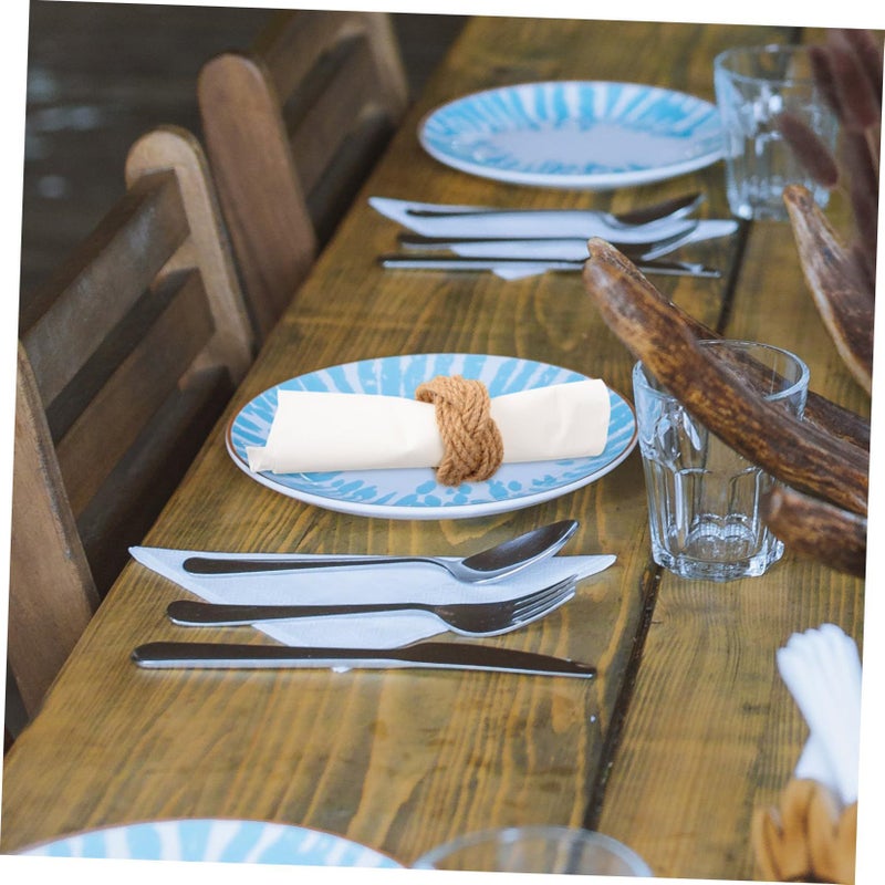 Rope Napkin Rings Farmhouse Style Holders For Dining Table 6pcs - Image 4
