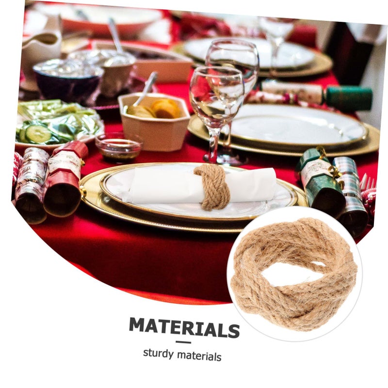 Rope Napkin Rings Farmhouse Style Holders For Dining Table 6pcs - Image 3