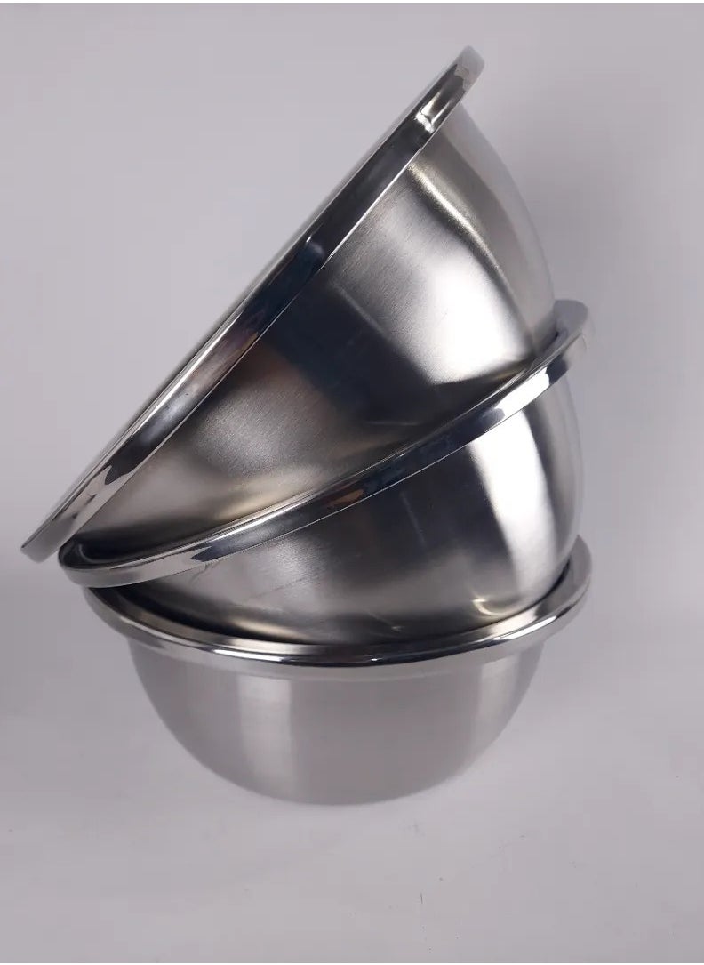 Generic 3 Pieces Stainless Steel Mixer Set 3 Sizes 28...30...32  - Image 1