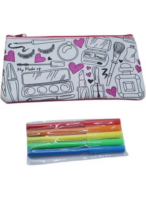 Your own pencil case with markers - fun and education