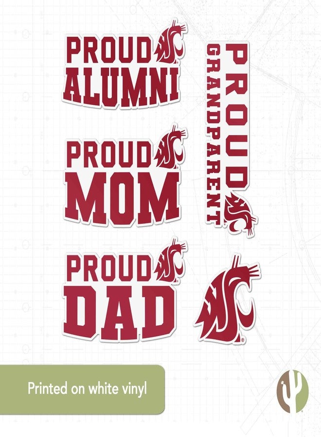 Desert Cactus Washington State University Sticker Cougars WSU Cougs Vinyl Decal Laptop Water Bottle Car Scrapbook Sheet (Family Full Sheet) - Image 5