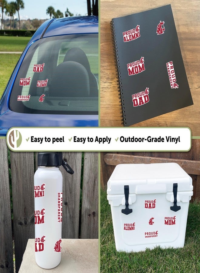 Desert Cactus Washington State University Sticker Cougars WSU Cougs Vinyl Decal Laptop Water Bottle Car Scrapbook Sheet (Family Full Sheet) - Image 2