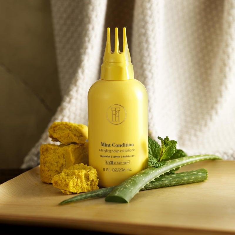 TPH BY TARAJI Mint Condition Tingling Moisturizing Scalp Leave-in Conditioner for Dry Hair | With Shea Butter, Aloe, Eucalyptus Oil, & Peppermint | Sulfate & Cruelty-Free| For Women & Men, 8 fl. oz - Image 3