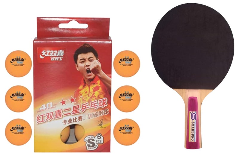 DHS TT Ball S-S1840BY 2 Star Y Supermarket (6 Pcs Box) 36 PCS with Smart PRO TT BAT Sun - Image 4