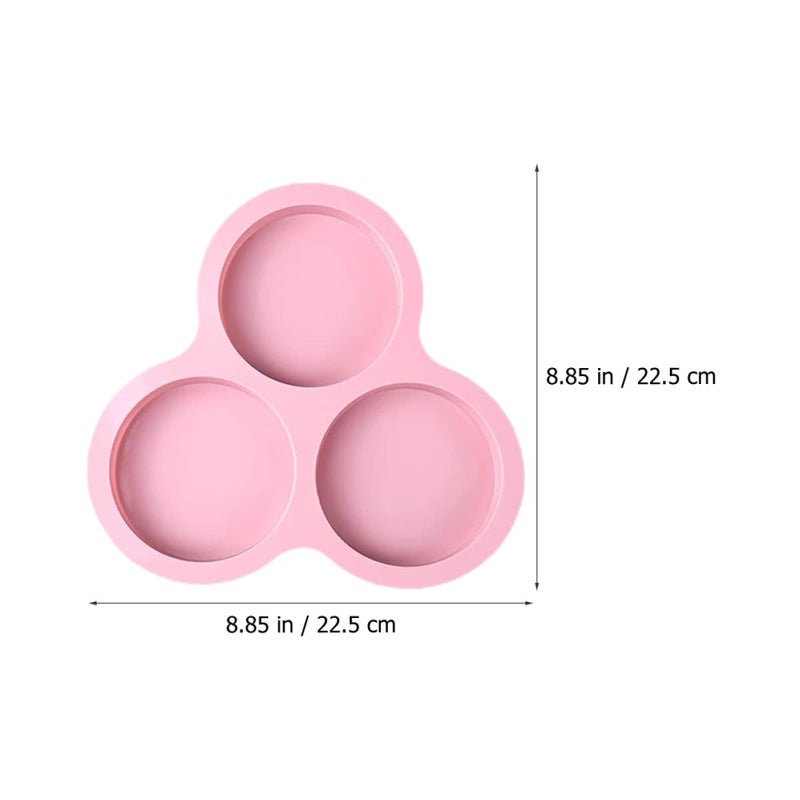 Silicone Muffin Pan Set 2PCS Non Stick Round Baking Molds Blue Pink Heat Resistant - Image 3