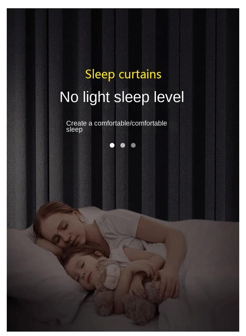 Bluejw ستائر خارجية معتمة بلون سادة مكونة من قطعتين باللون الرمادي - Image 5