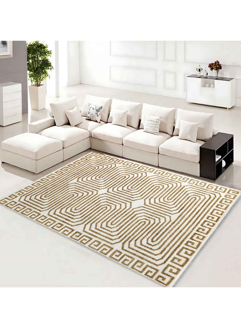 VALOR -WOOL RUG-- 200X300 CMS - GOLD / IVORY - Image 1