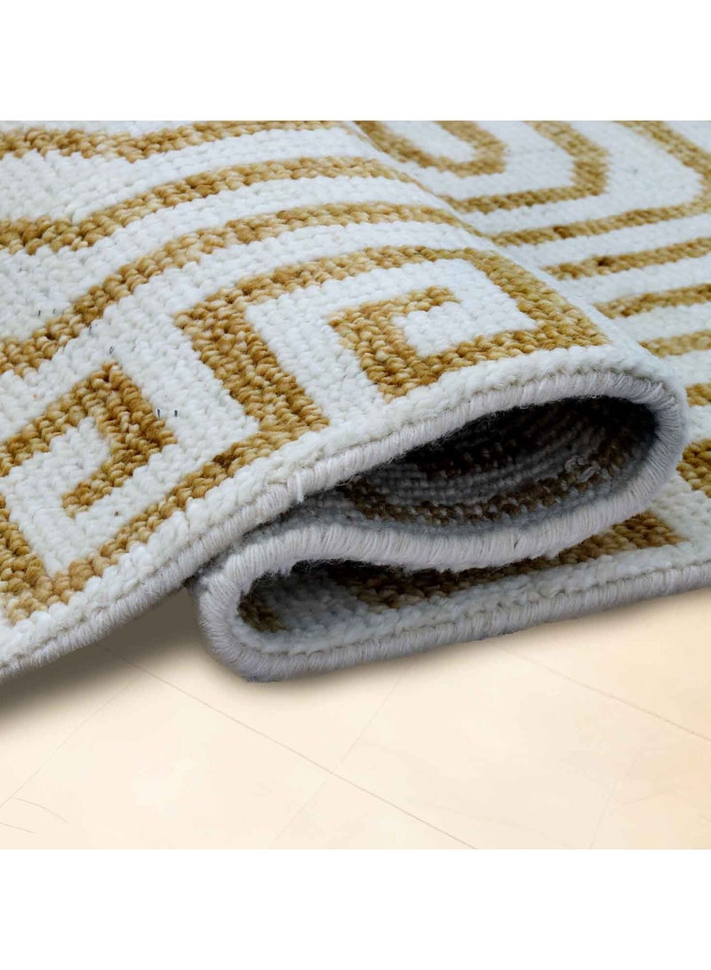VALOR -WOOL RUG-- 200X300 CMS - GOLD / IVORY - Image 3