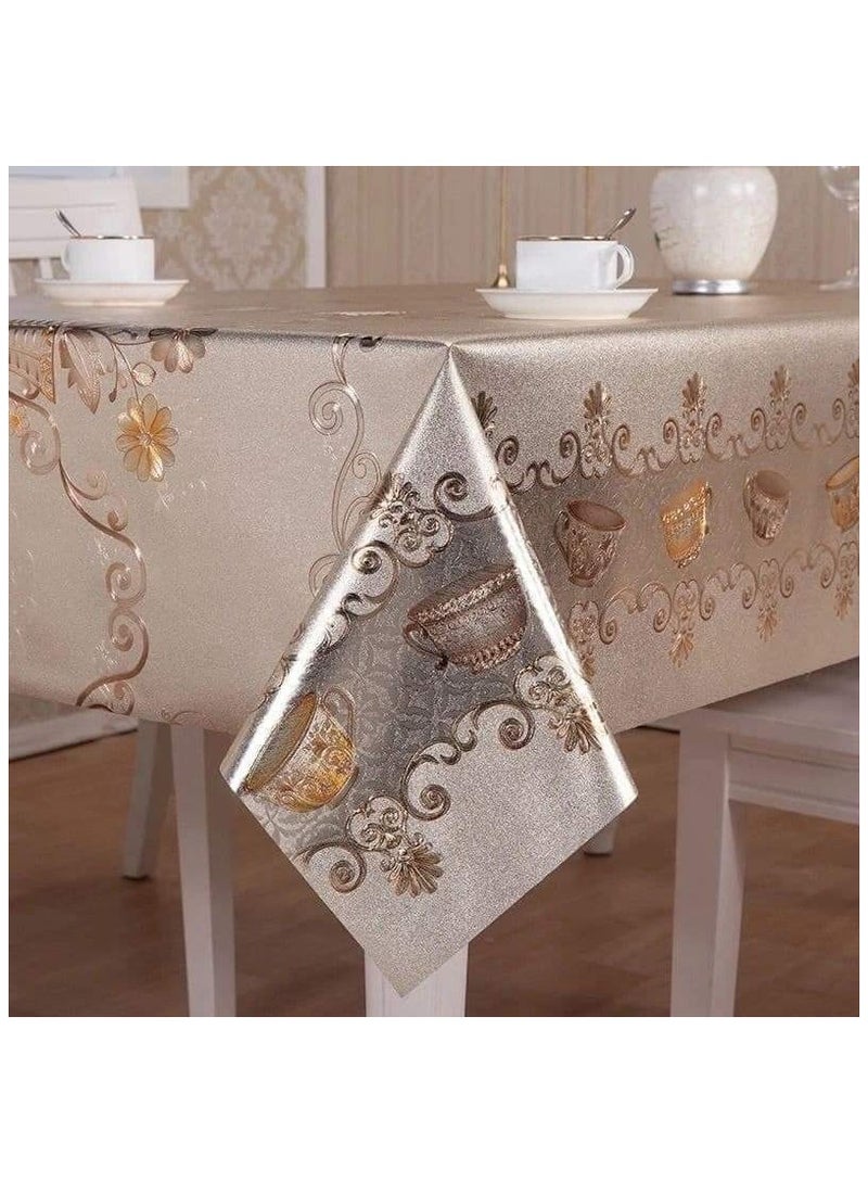 مفرش طاولة منقوش قابل للمسح - Image 2