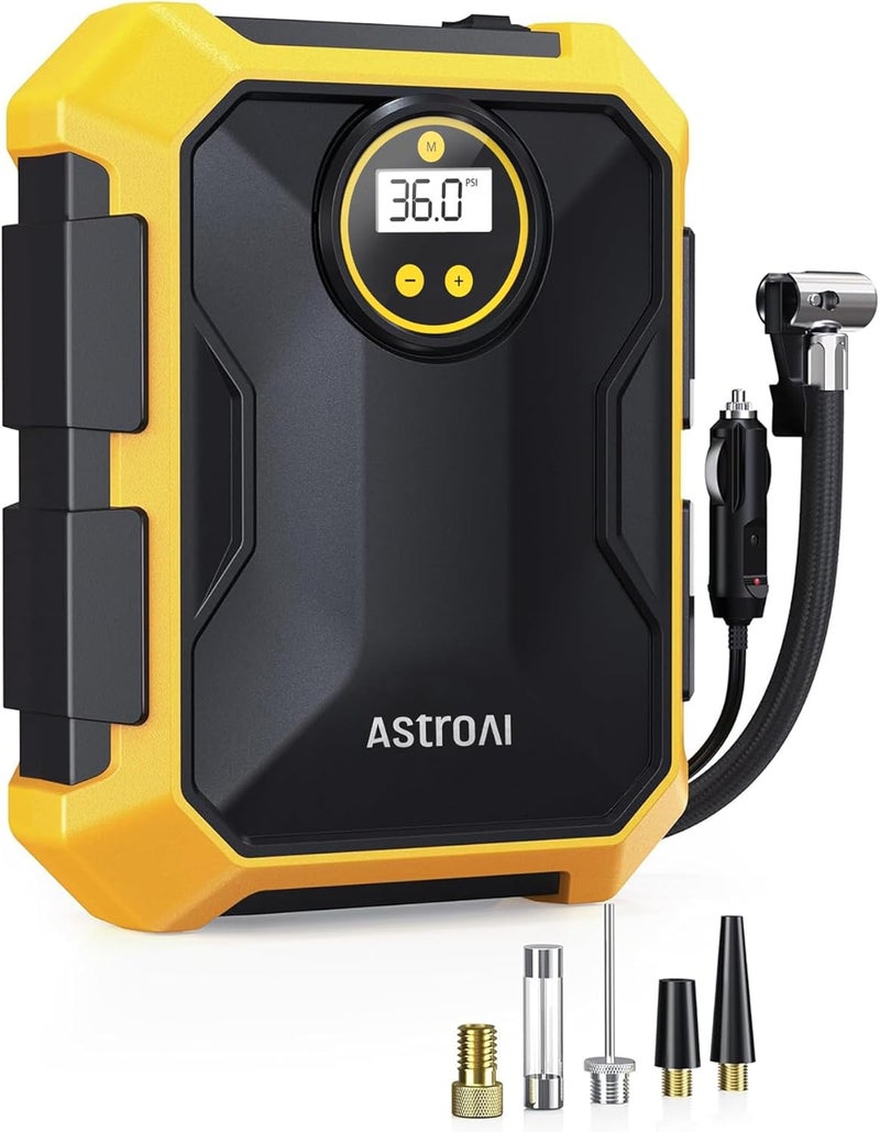 AstroAI ضاغط هواء محمول AstroAI 12V DC مع ضوء LED - Image 1