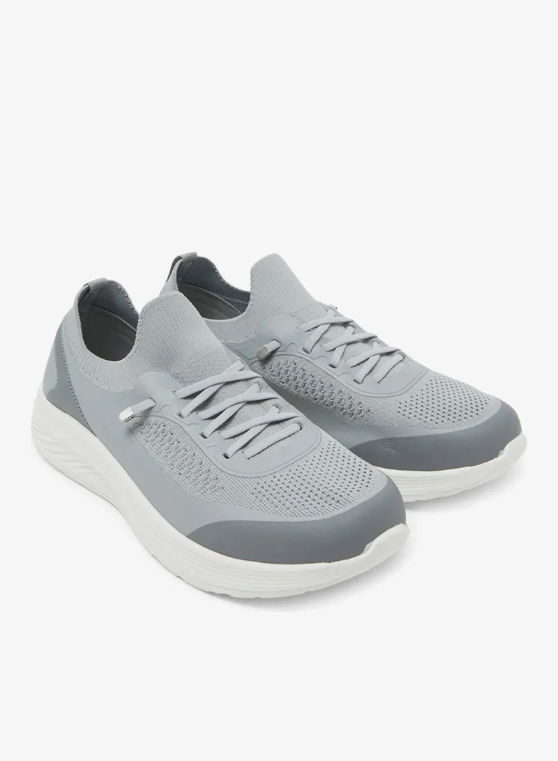 Redtag Men Grey Color Block Slip-On Shoes