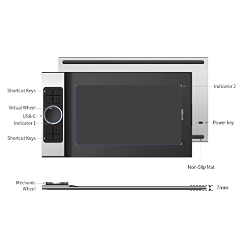 XP-Pen Deco Pro SW Graphic Tablet 9x5-inches inches Pen Tablet with tilt Support, 8 Shortcut Keys, 8192 Levels of Pressure Sensitivity, 1 Roller Wheel and Bluetooth connectivity - Image 2