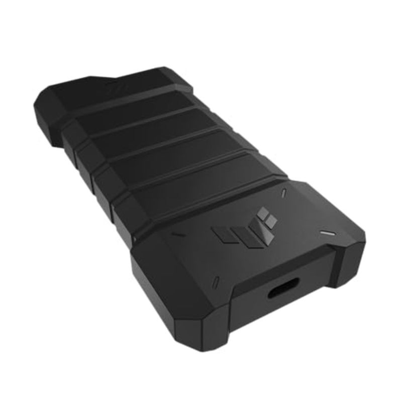 حاوية TUF Gaming A2 USB-C 3.2 Gen 2x2 SSD: Dual M.2 NVMe PCIe، واجهات SATA، M.2 Q-Latch، مقاومة السقوط MIL-STD-810H، مقاومة الماء والغبار IP68، دعم PS5 وXbox - أسود - Image 4