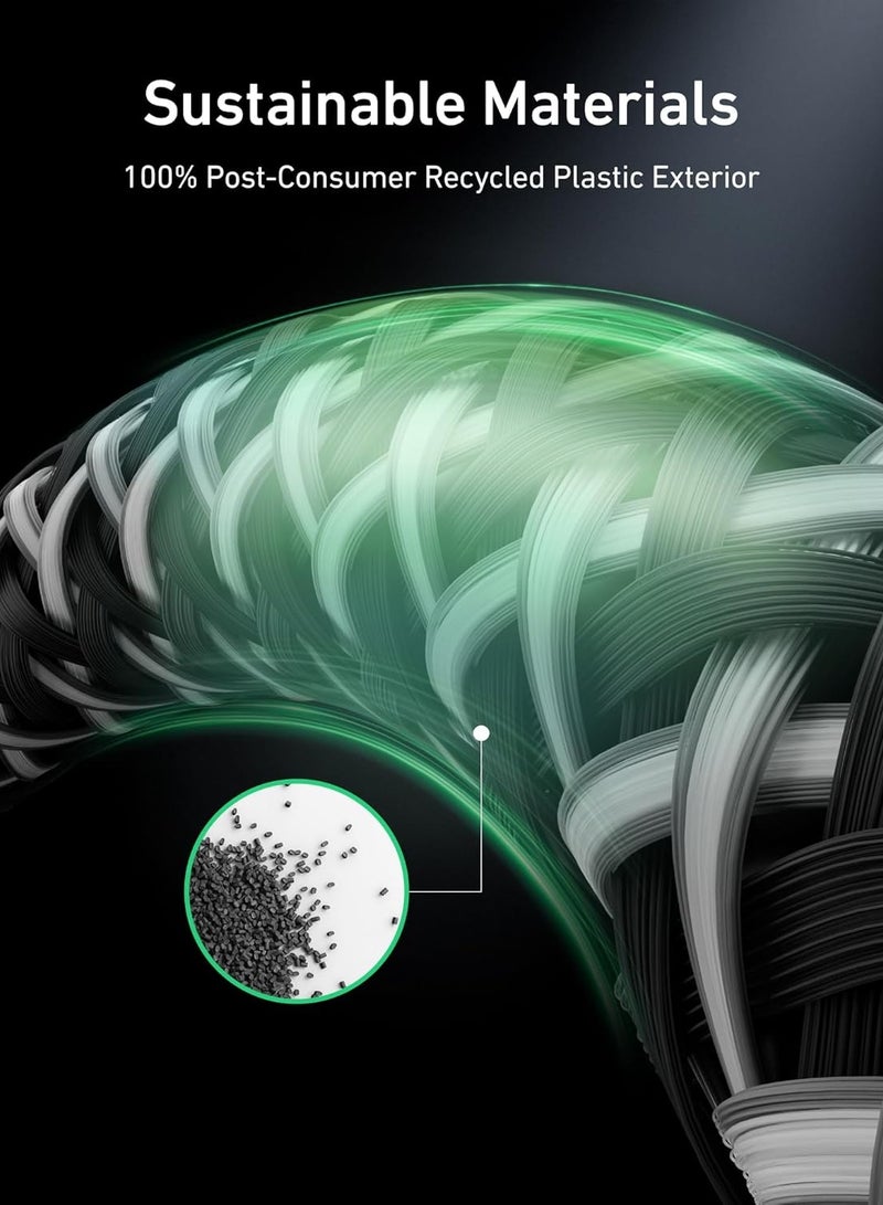 Anker Prime USB C to USB C Cable, 240W 3 ft Fast Charging USB C Cable, Upcycled-Braided Nylon with High Durability, USB 2.0 Cable for iPhone 17/16 Series, MacBook, iPad, Samsung, Huawei, Xiaomi, Vivo - Image 5