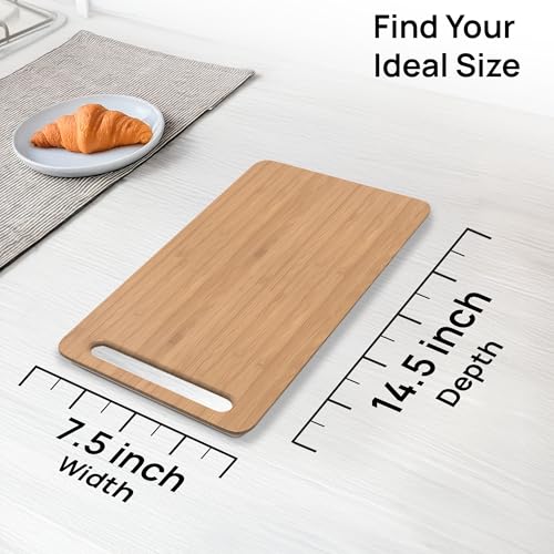 Ibyx Elegant Sliding Tray for Your Coffee Maker & Heavy Kitchen Appliances - Sturdy, Slides Easily from Under The Cabinet (Natural, 7.5”W x 14.5”D) - Image 3
