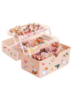 LIMOS Large Capacity Hair Accessories Storage Box - Three-Layer Thickened Multi-Compartment Design for Girls  - Image 1