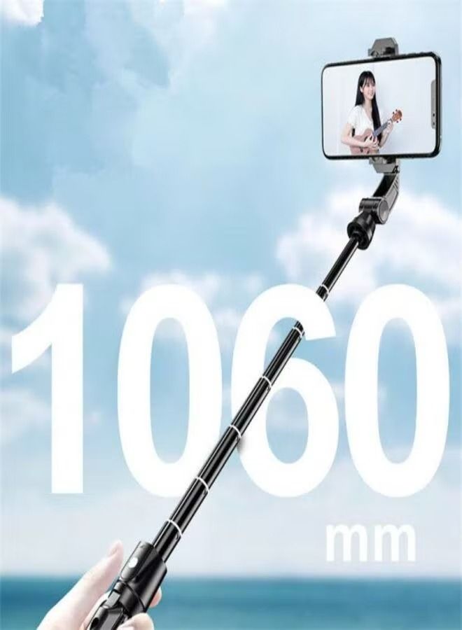 K21 Selfie Stick Tripod Bluetooth Remote Control Foldable LightWeight Tripod 360 Degree Rotating Expandable Phone Holder - Image 3