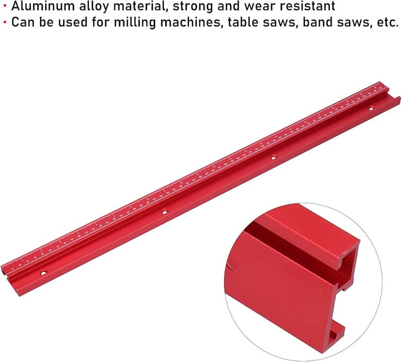 Aluminum Alloy Table Saw Push Handle Fixture 600mm Woodworking Chute Rail Tool - Image 1