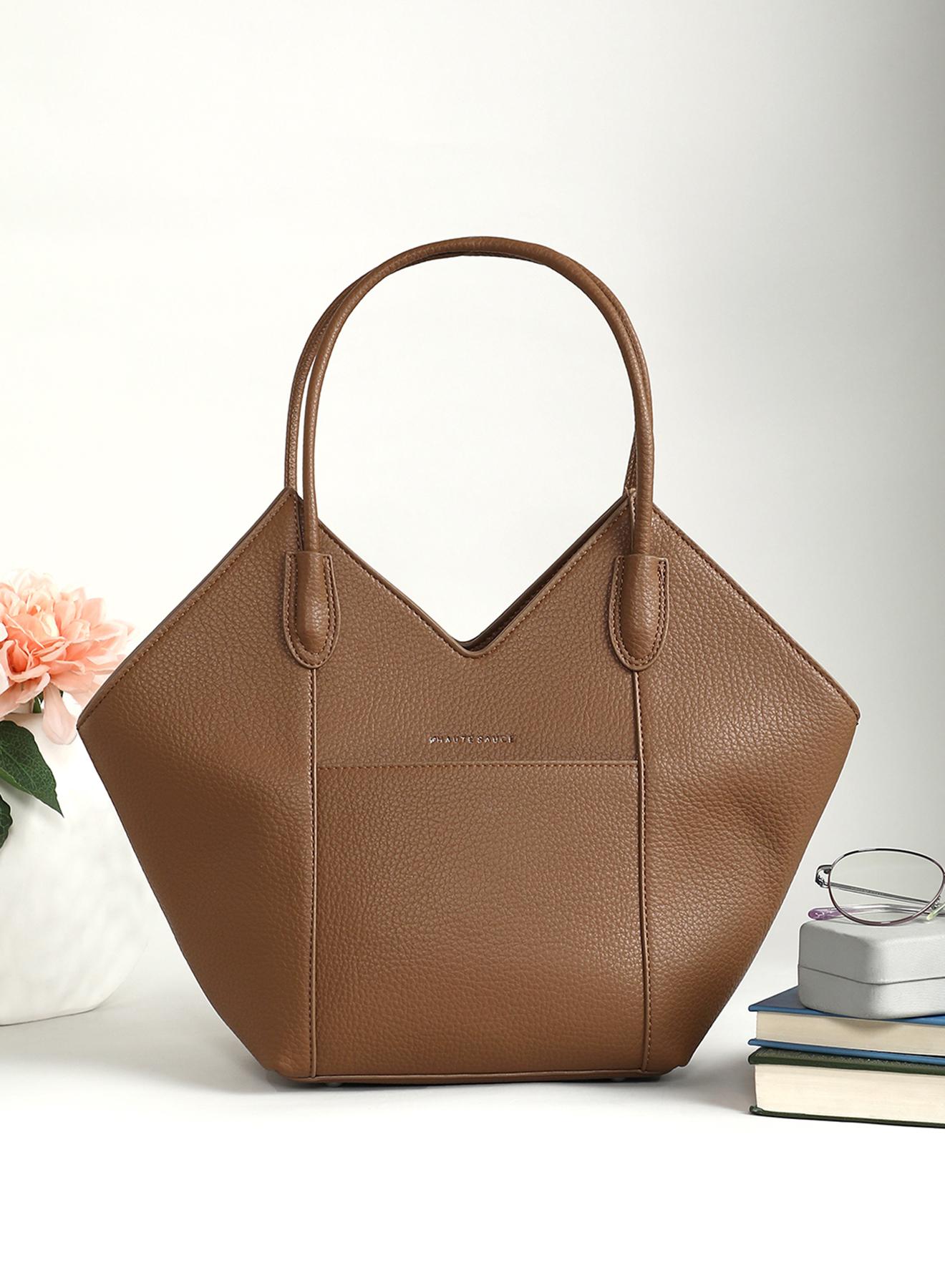 حقيبة توت نسائية ذا بايك - بني شوكولاتة