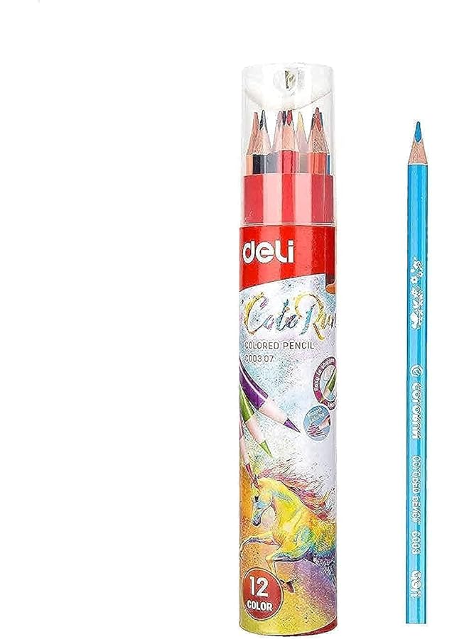 كولو رن قلم رصاص ملون 12 لون أنبوب