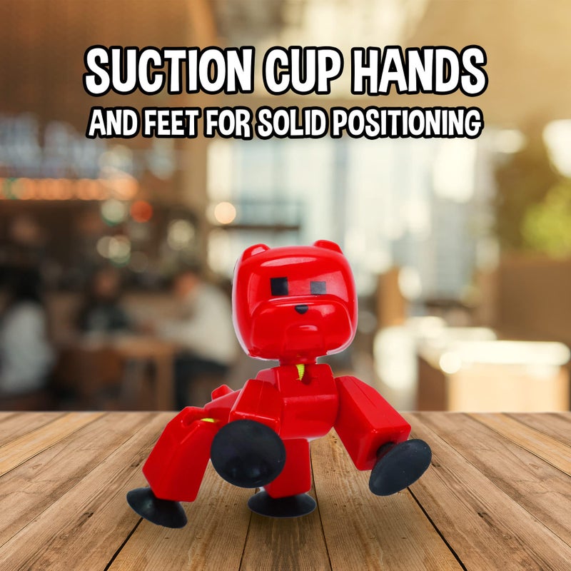 Zing Stikbot Pets 5 Pack, Set of 5 Stikbot Collectable Action Figures, Includes 1 Bulldog, 1 Monkey, 1 Cat and 2 Dogs, Create Stop Motion Animation - Image 4