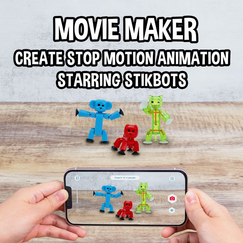 Zing Stikbot Pets 5 Pack, Set of 5 Stikbot Collectable Action Figures, Includes 1 Bulldog, 1 Monkey, 1 Cat and 2 Dogs, Create Stop Motion Animation - Image 5