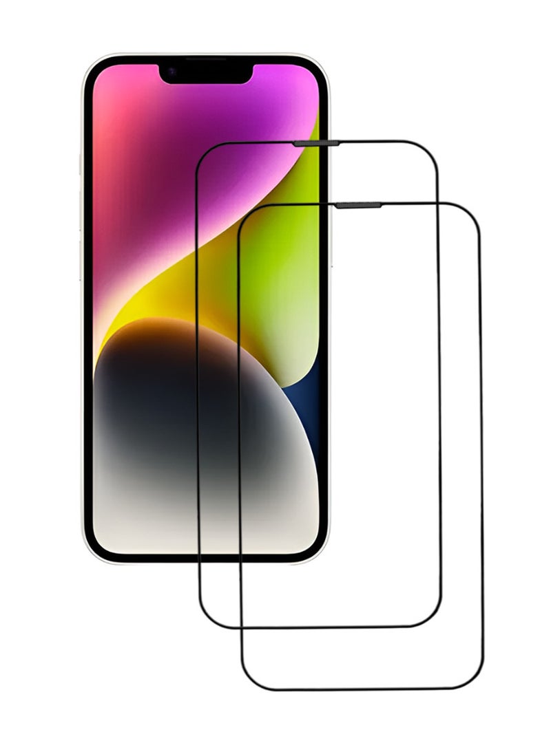ACLIX 2 Pieces Antistatic ESD Dustproof Premium Quality High Definition Tempered Glass Screen Protector Designed For  iPhone 14 Plus - Image 1