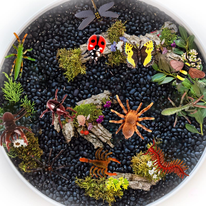 Higherbros 12 PCS Realistic Insect Animal Figurines  Assorted Plastic Bug Animal Toys Set for Birthday Cake Topper  Garden Decoration  Party Favors  Kids School Project - Image 3