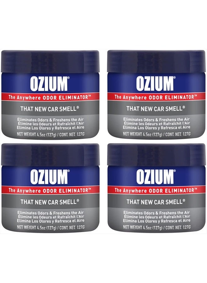 4.5 Oz. Odor Eliminating Gel for Homes, Cars, Offices and More, New Car Smell, 4 Pack