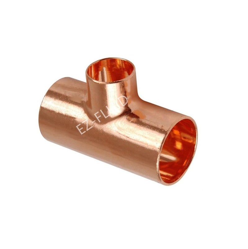 EZ-FLUID 10Pack EZFLUID Plumbing 34 x 34 x 12 C X C X C Copper Reducing TeeLF Pressure Copper Reducer Tee Fittings with Sweat Solder Connection for ResidentialCommercial Pipe - Image 2